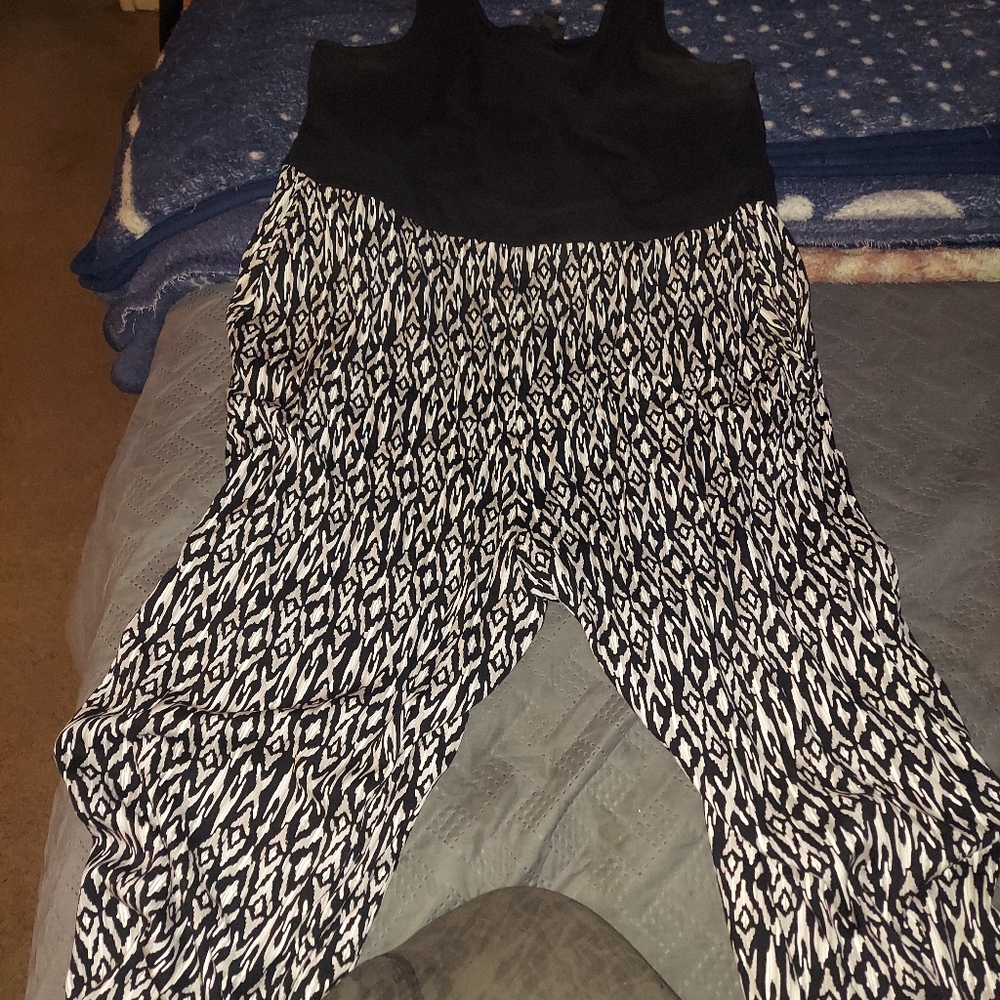 Black pant romper
